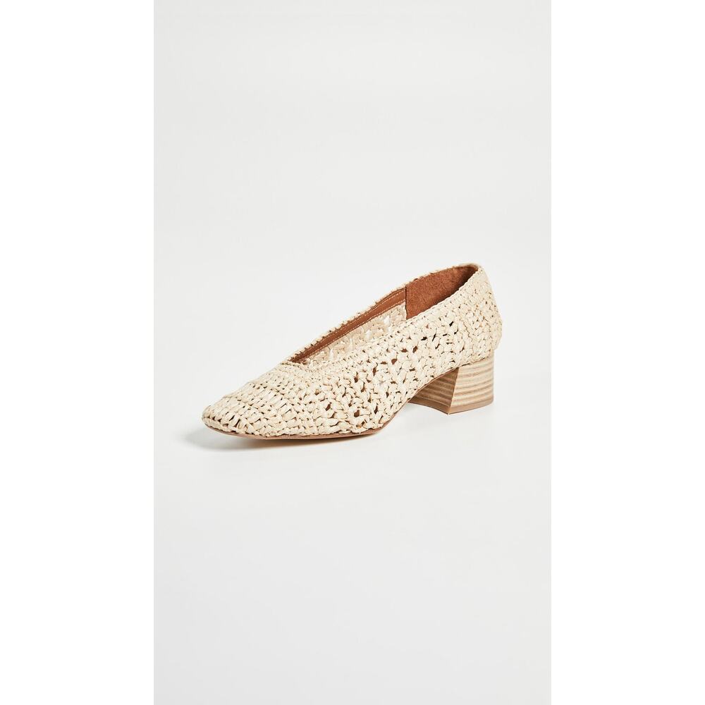 Miista Noa Woven Pumps Shoes - EU 39 US 8.5 Oat
